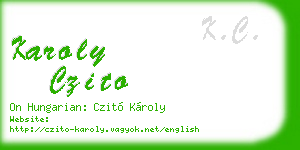 karoly czito business card